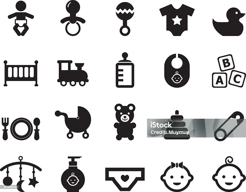 Baby icon Baby icon set for your design Bear stock vector