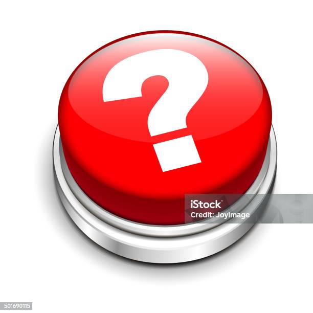 3d Red Button With Question Mark Stock Illustration - Download Image ...