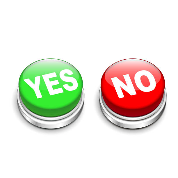 istock 3d illustration of yes and no buttons 501690165