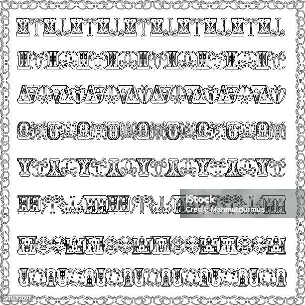 Grenze Und Frameset Stock Vektor Art und mehr Bilder von Abstrakt - Abstrakt, Altertümlich, Ausverkauf