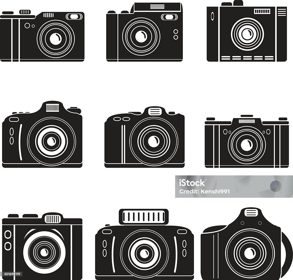 vector conjunto de Câmara - Royalty-free Câmara Fotográfica arte vetorial