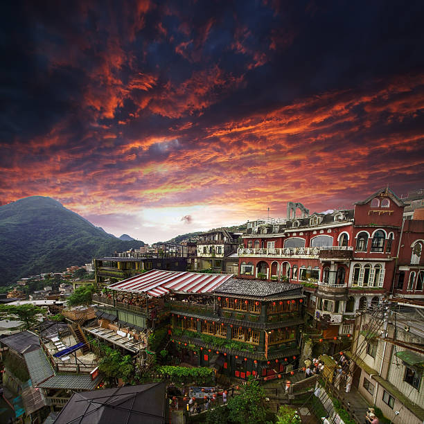 istock Hillside teahouses in Jiufen, Taiwan. 501692309