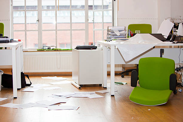 istock Close-up view of ransacked office 501692443