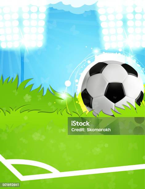 Balle Sur Le Terrain De Football Vecteurs libres de droits et plus d'images vectorielles de Abstrait - Abstrait, Aire de jeux, Bal
