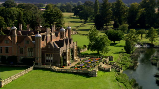 Charlecote Park - Aerial View - England, Warwickshire, Stratford-on-Avon District, United Kingdom