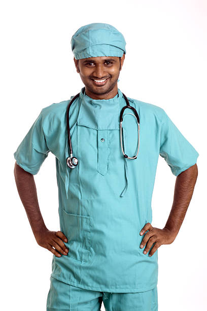 istock Smiling Indian young male medical worker 501702138