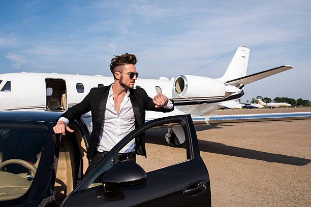 istock Man on the airport looking at his watch 501706592