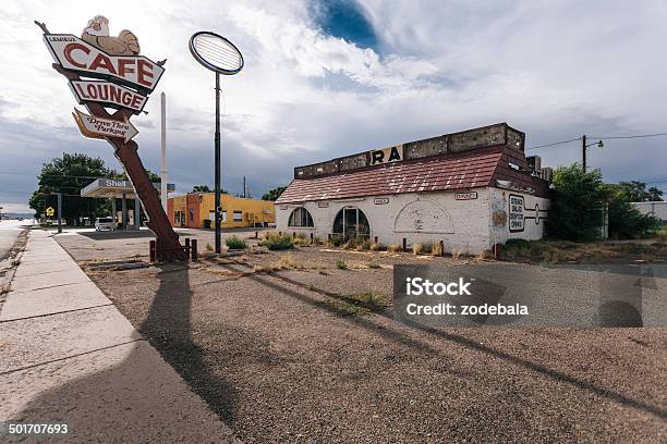 Abandoned Cafe On Route 66 Usa Stock Photo - Download Image Now - Building Exterior, Diner, For Sale