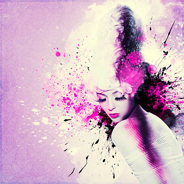 istock Colorful artwork with beautiful woman 501710337