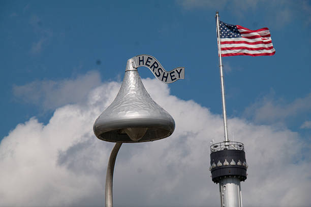 beijo luzes de rua em hershey pa - hersheys imagens e fotografias de stock