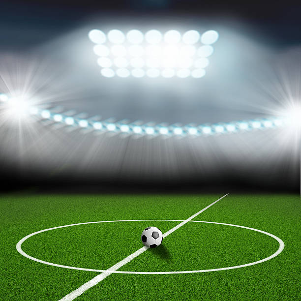 istock soccer field center and ball 501711359