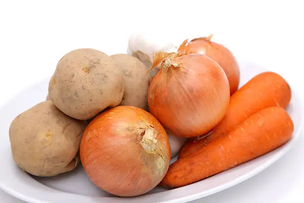 group shot of root vegetables