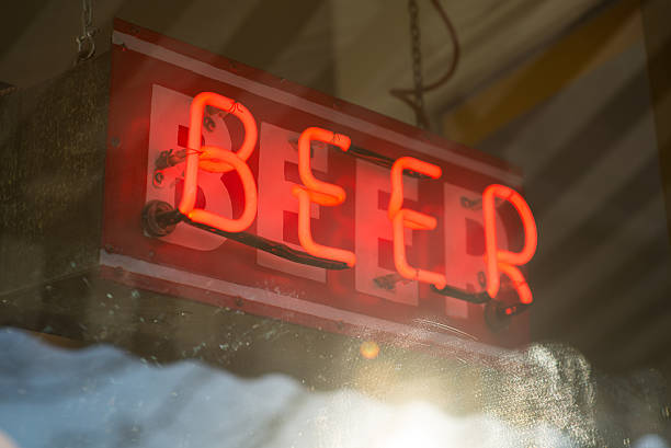 istock Neon Beer Sign in window 501712716