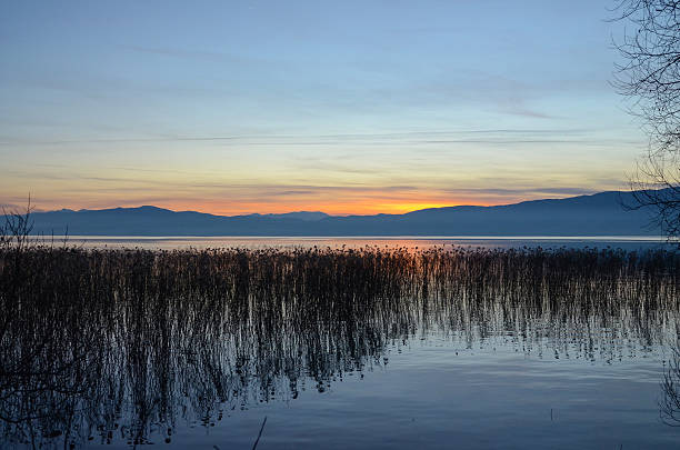 istock Sunset over lake ohrid, macedonia 501717294
