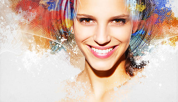 istock Colorful artwork with beautiful woman 501732231