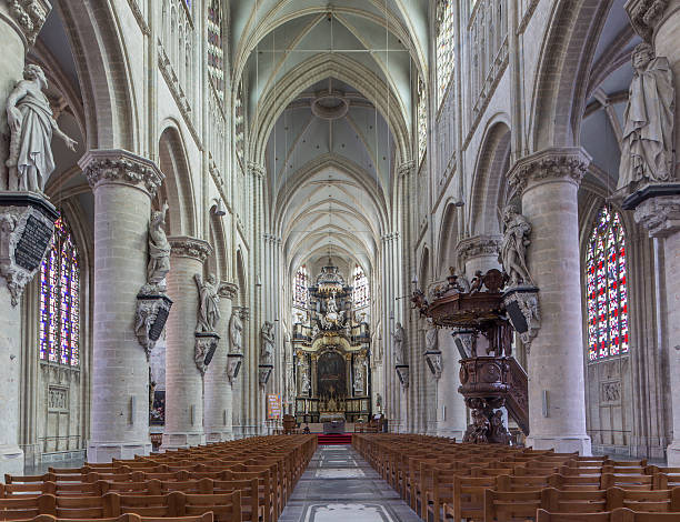 istock Mechelen - The church Our Lady across de Dyle. 501733755