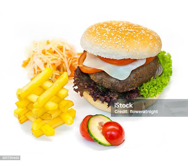 Burger In The Restaurant Stock Photo - Download Image Now - Backgrounds, Beef, Breakfast