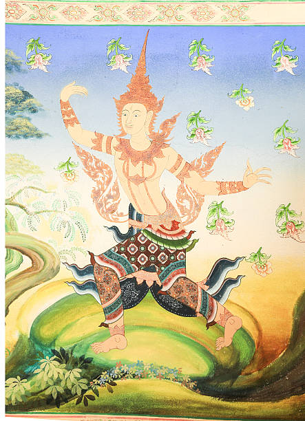 istock traditional religion wall art in temple 501736381