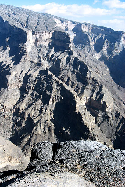 montanha de jebel estampadas em omã - jalali - fotografias e filmes do acervo