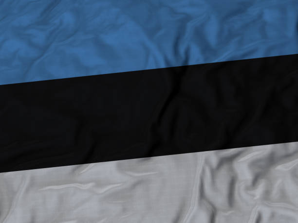 istock Close up of Ruffled Estonia flag 501746410