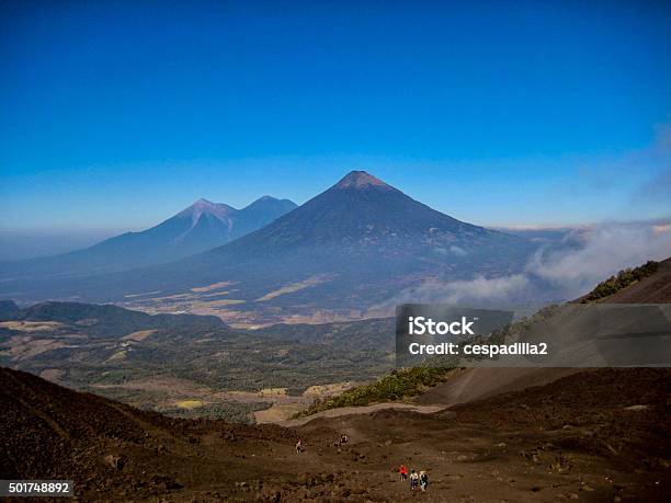 Volcanoes In Guatemala As Seen From The Pacaya Volcano Stock Photo - Download Image Now