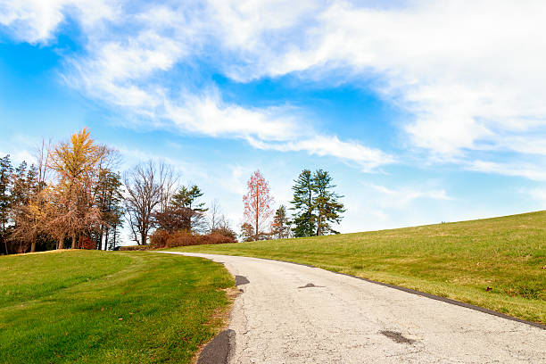 istock Autumn Path at Bryn Athyn Historic Disrict in Pennsylvania 501749834