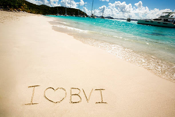 istock I Love British Virgin Islands Written in Sand 501751214