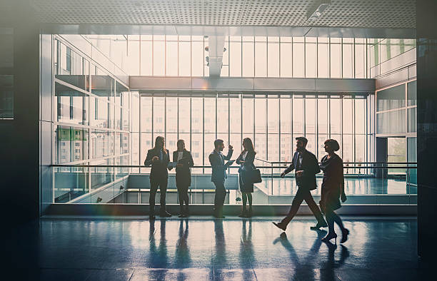 istock Business people in lobby walking 501752014