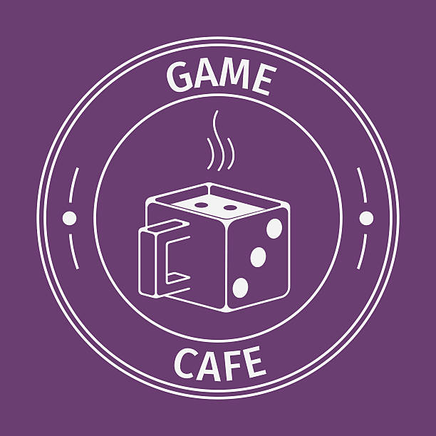 proste płaskie okrągłe ikona gry cafe - design element circle computer graphic coffee stock illustrations