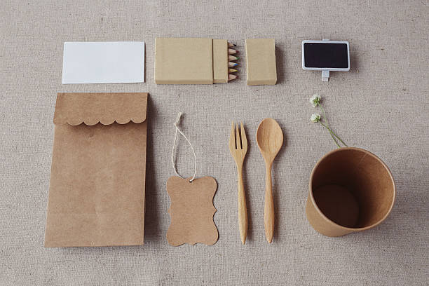 istock Identity branding mockup set, selective focus, vintage tone 501766438
