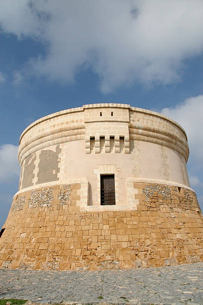 Fornells Tower, Menorca, Spain stock photo