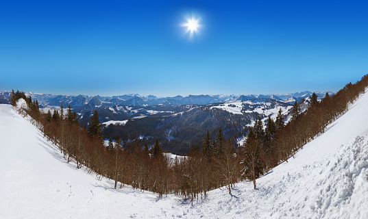 Mountains ski resort St. Gilgen Austria - nature and sport background