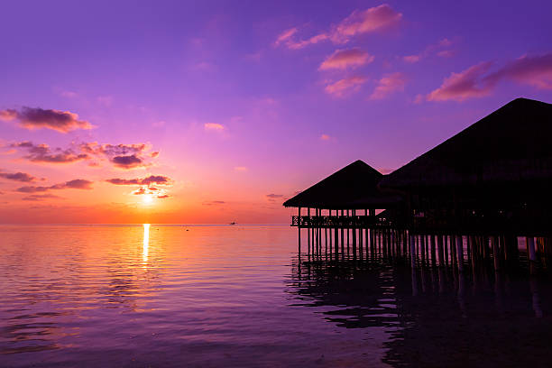A shot of beautiful twilight & cloudscape in tropical paradise