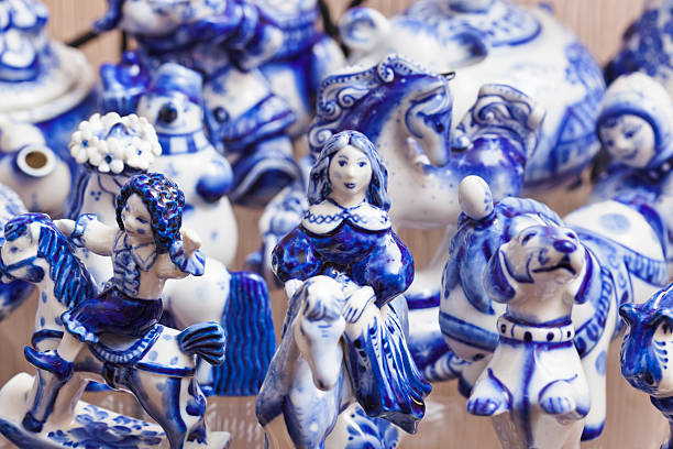 istock Gzhel toys collection 501770066