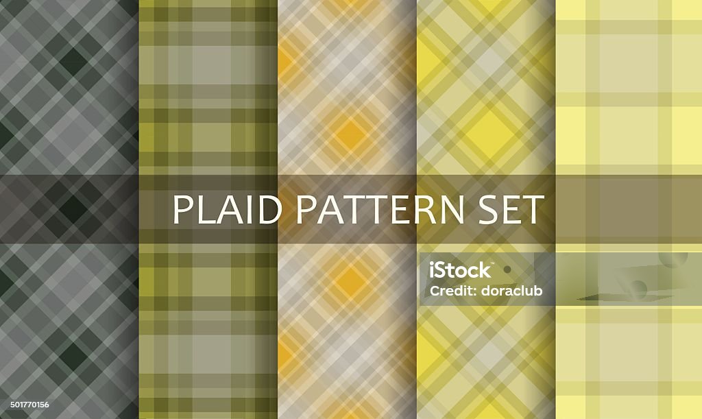 Plaidue Pattern Plaid Patterns Vector Set Stock Illustration - Download Image Now ...