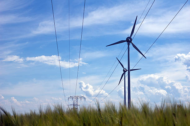 energia elétrica ecológica (verde - klimafreundlich - fotografias e filmes do acervo