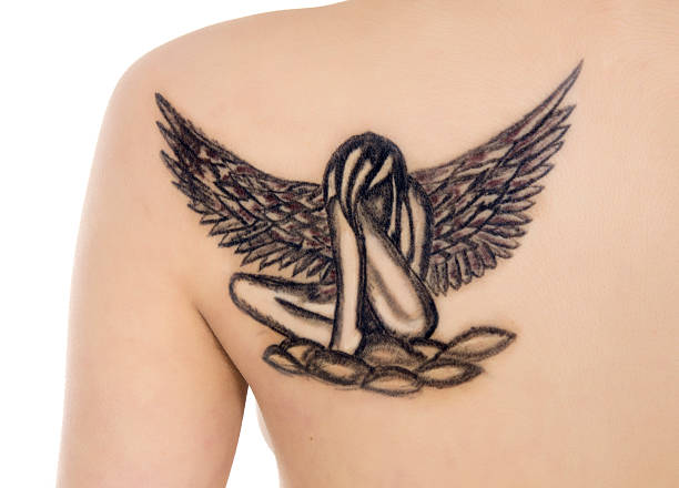 Angel Wing Back Tattoo Pictures Stock Photos, Pictures & Royalty-Free  Images - iStock