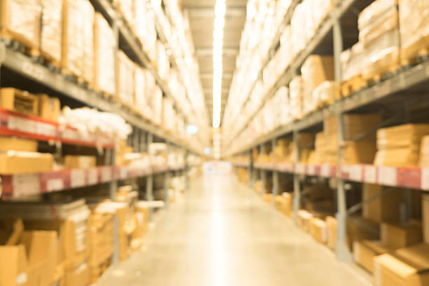istock Blurred abstract background of warehouse 501774778