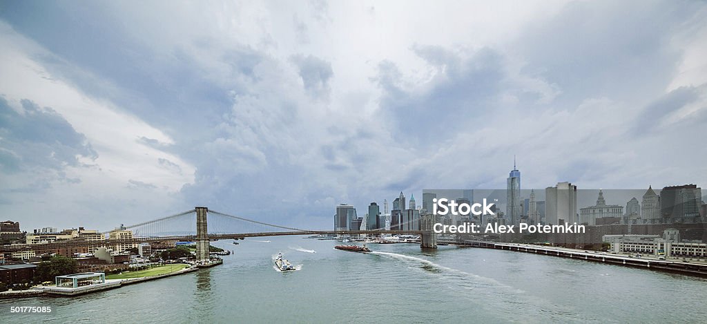 Manhattan vista da ponte de Manhattan - Foto de stock de Manhattan royalty-free