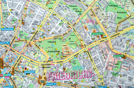 Map showing East and West Berlin