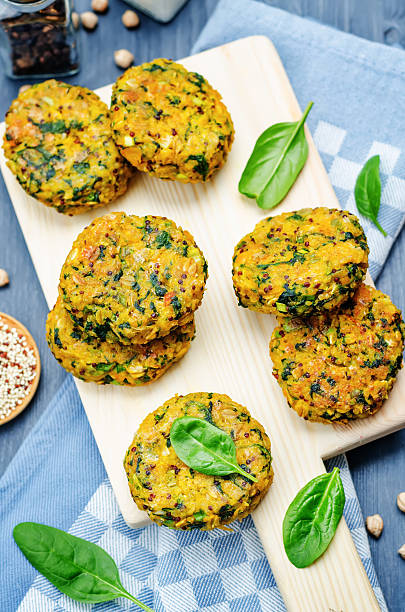 quinoa spinach chickpeas pumpkin fritters