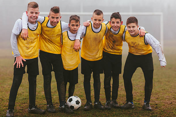 istock Kids Team Photo After Playing soccer. 501777666