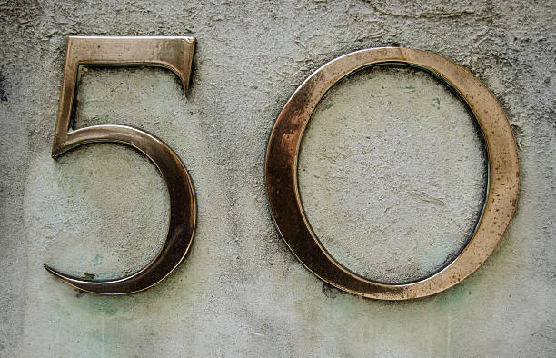 istock Brass number fifty 501779165