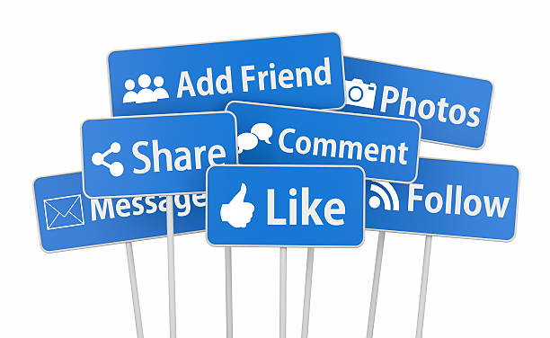 social media social media symbol following stock pictures, royalty-free photos & images