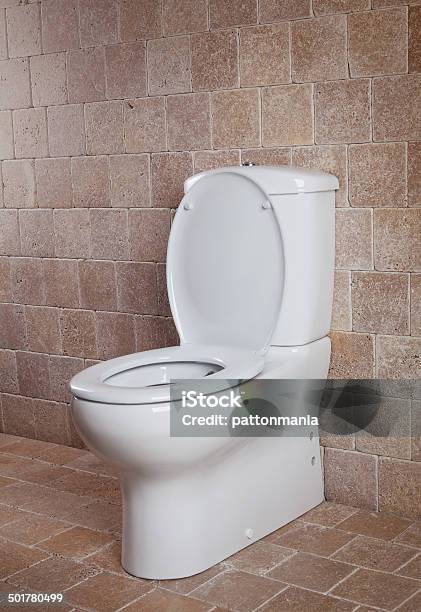 New Toilet Stock Photo - Download Image Now - Bathroom, Built Structure, Corner