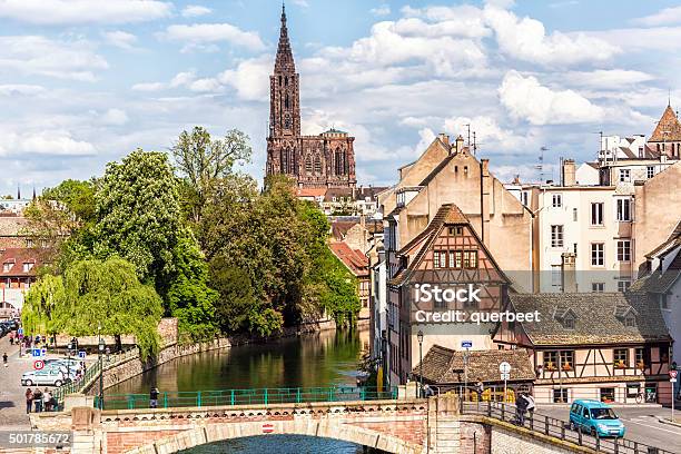 Covered Bridges In Strasbourg France Stock Photo - Download Image Now
