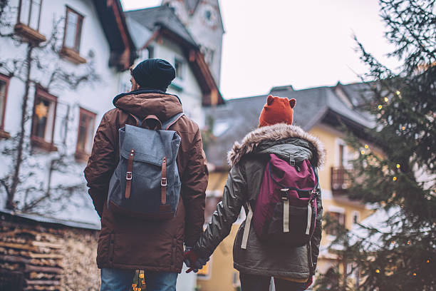 istock Enyouing in winter day on vacation 501786830