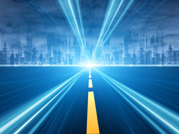 istock Urban highway traffic at night 501786978