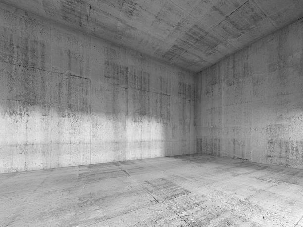 istock inInterior of empty room with concrete walls, 3d 501787786