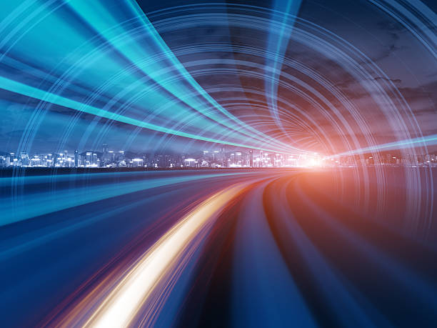 istock Urban highway traffic at night 501788636